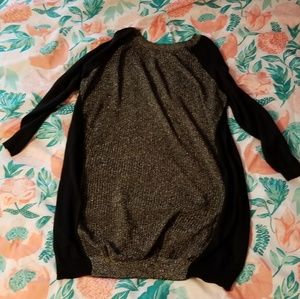 Black & Gold Sweater Dress